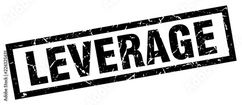square grunge black leverage stamp