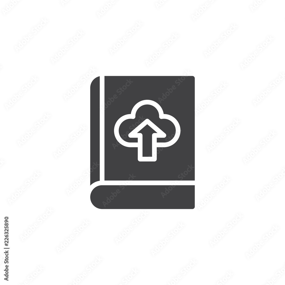 Book download cloud vector icon. filled flat sign for mobile concept and web design. Online library simple solid icon. Symbol, logo illustration. Pixel perfect vector graphics Book download cloud vector icon. filled flat sign for mobile concept and web design. Online library simple solid icon. Symbol, logo illustration. Pixel perfect vector graphics
