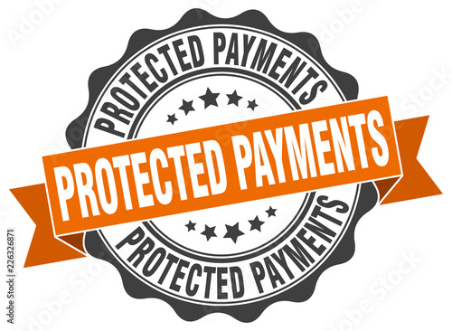 protected payments stamp. sign. seal