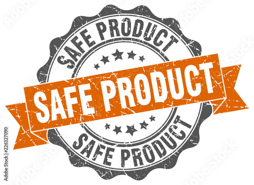safe product stamp. sign. seal