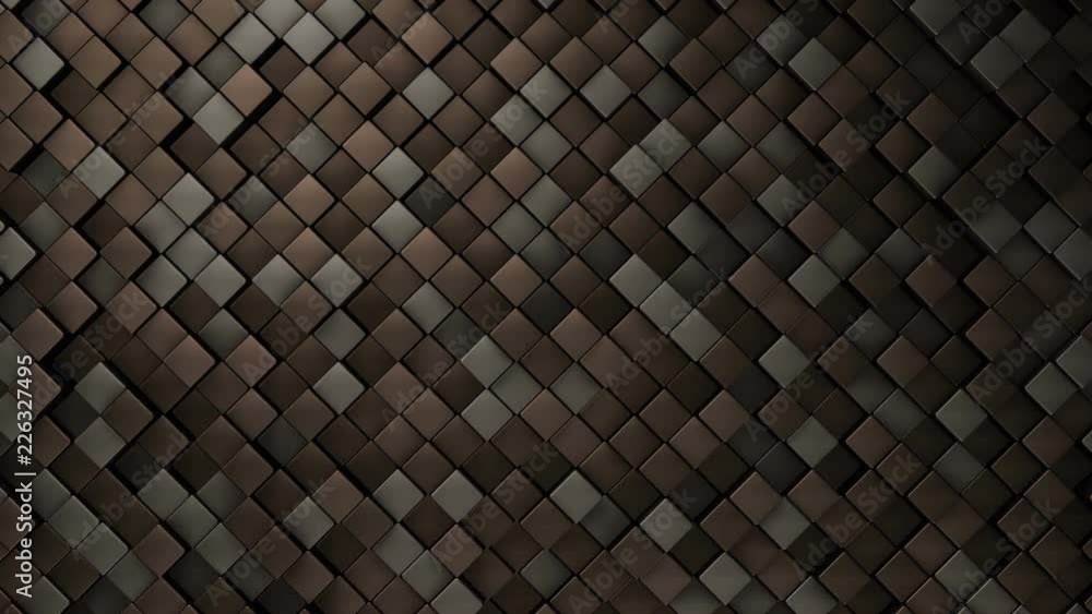 Abstract background with animation of wave mosaic of squares. Technological backdrop. Animation of seamless loop. Abstract background with animation of wave mosaic of squares. Technological backdrop. Animation of seamless loop.