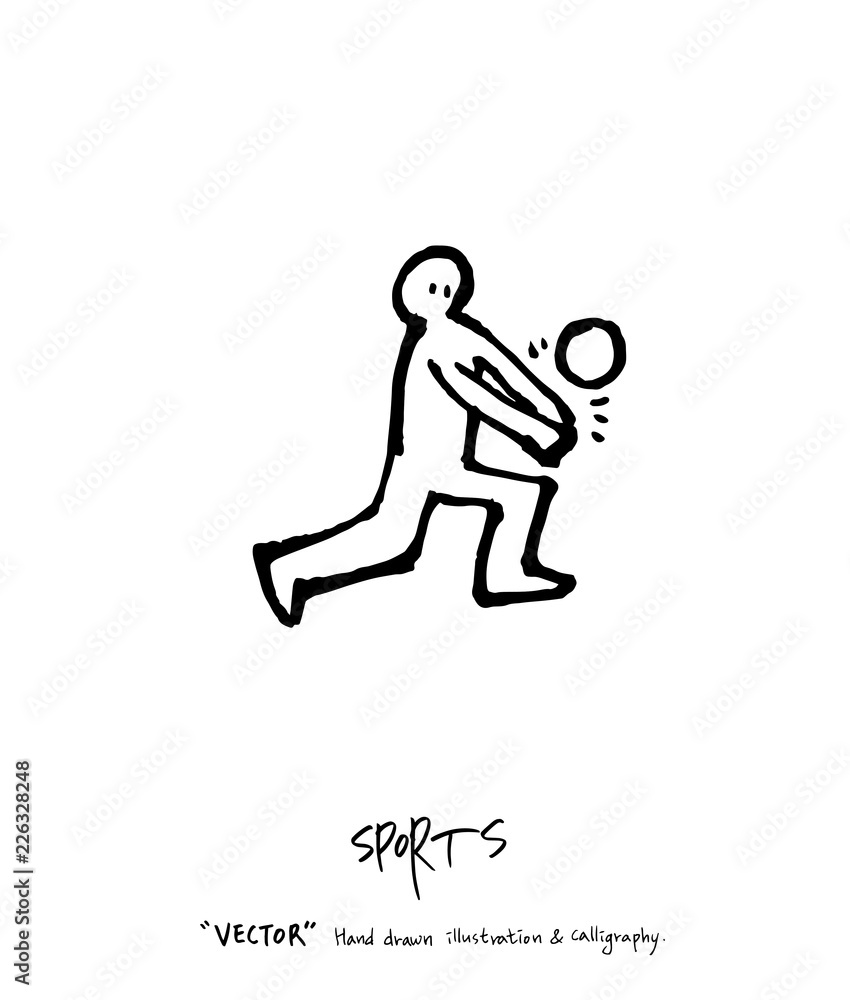 스포츠 포스터 / 손으로 그린 스포츠 그림 스포츠 포스터 / 손으로 그린 스포츠 그림