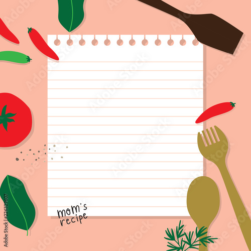 background with place for your recipe text