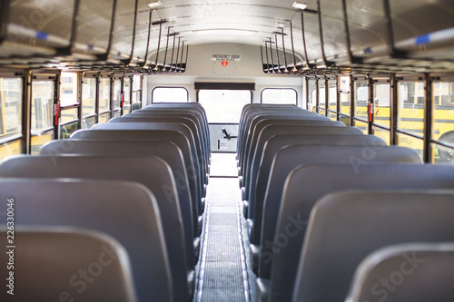 Inside school bus