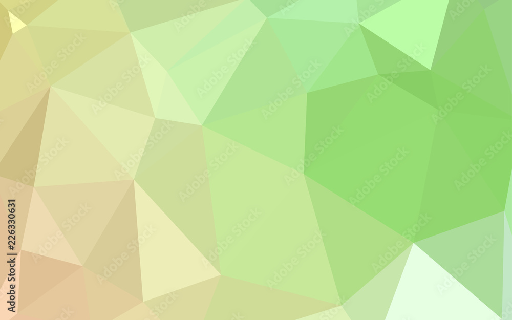 Fototapeta premium Light Green, Red vector shining triangular layout.