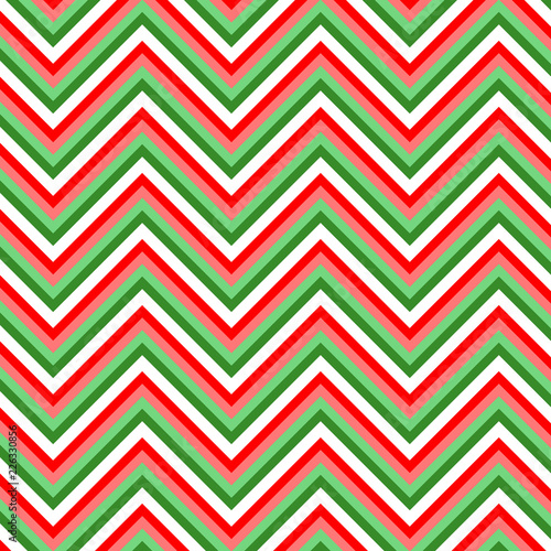 Christmas chevron pattern vector image zigzag red green pattern background