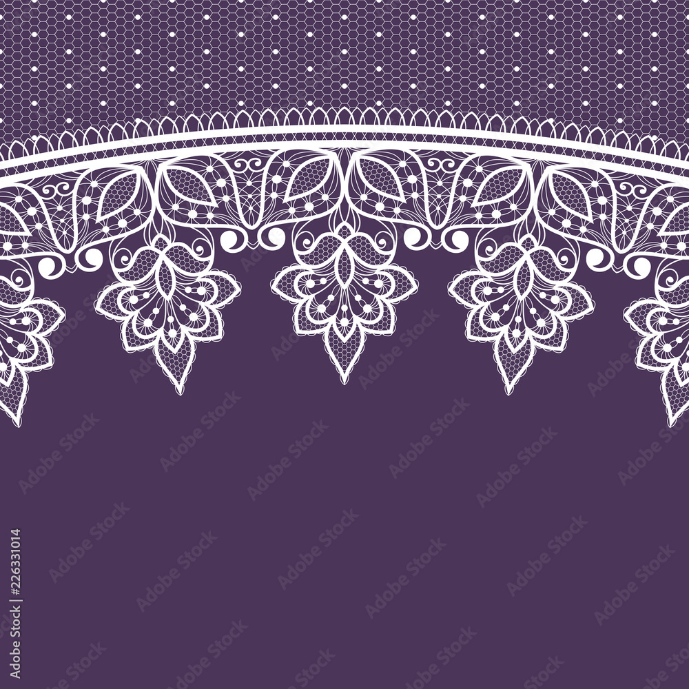 Fototapeta premium White floral lace decorative background