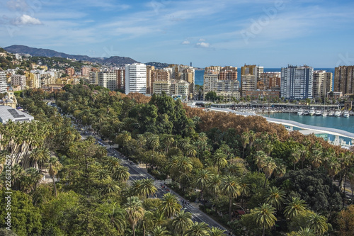 Cityscape aerial view of Malaga, Spain. © Mariana Ianovska