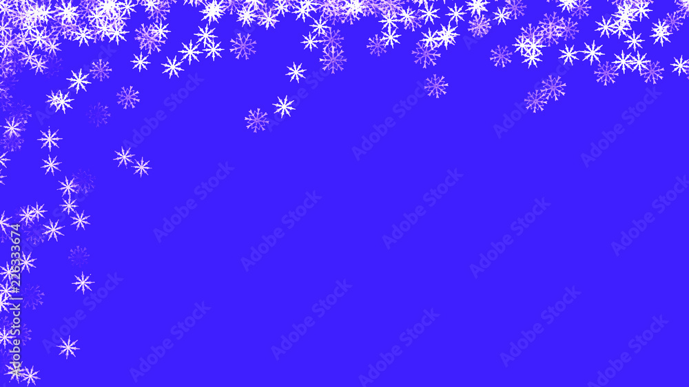 Abstract background with a variety of colorful snowflakes. Big and small. Abstract background template for website, banner, business card, postcard, invitation. Abstract background with a variety of colorful snowflakes. Big and small. Abstract background template for website, banner, business card, postcard, invitation.