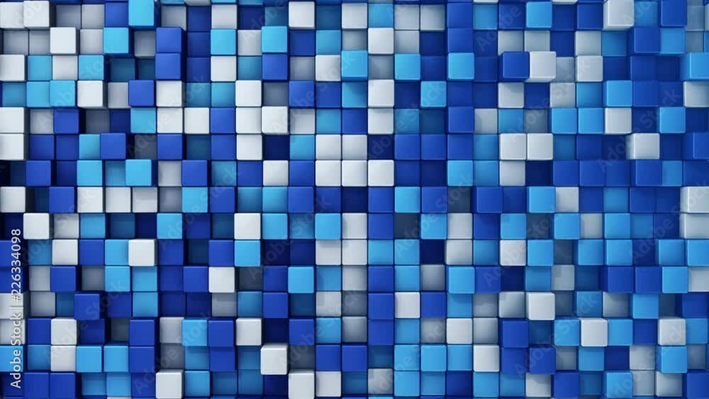 Abstract background with animation of wave mosaic of squares. Technological backdrop. Animation of seamless loop. Abstract background with animation of wave mosaic of squares. Technological backdrop. Animation of seamless loop.