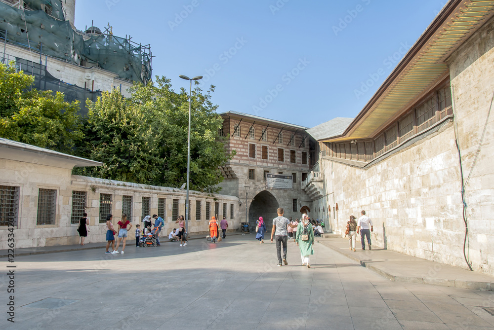 Obraz premium Istanbul, Turkey, 23 August 2018: Street view of Sirkeci