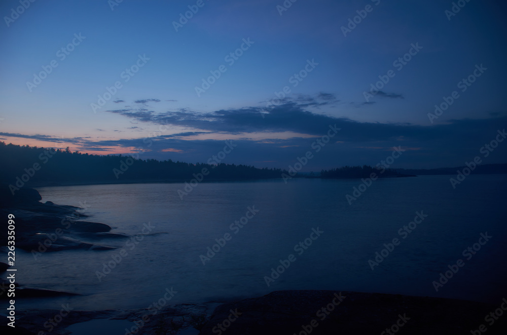 sunset in Karelia