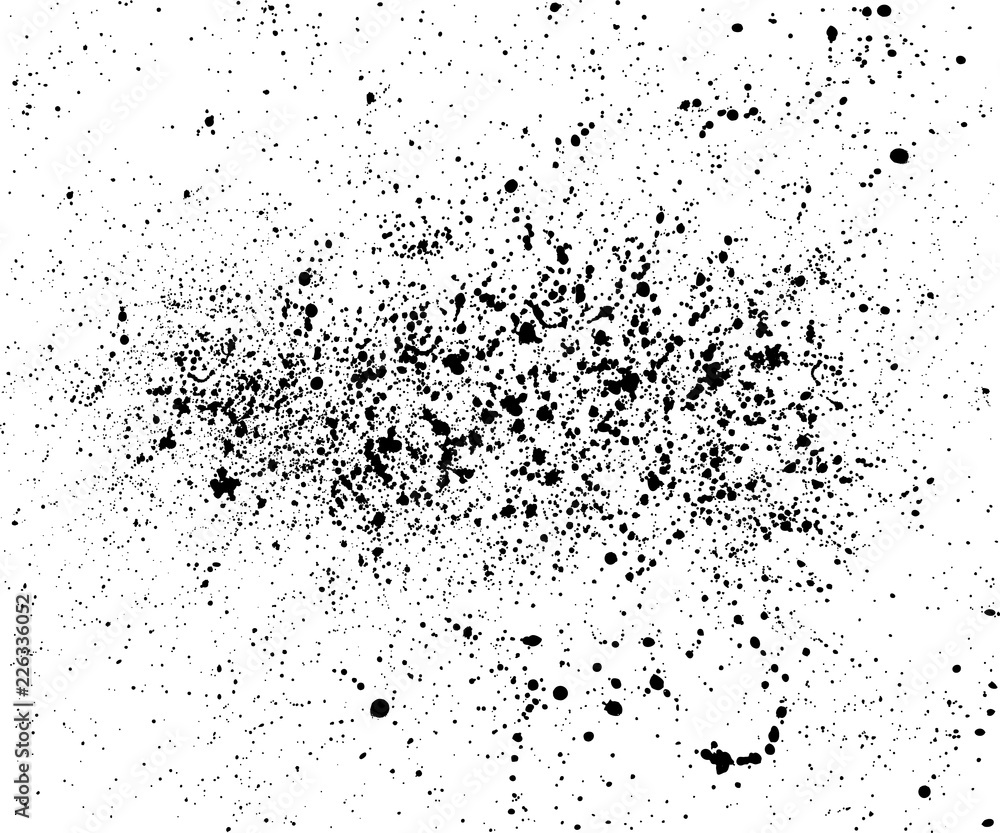 Hand drawn abstract black paint brush spray. Vector shape isolated on white background. Hand drawn abstract black paint brush spray. Vector shape isolated on white background.