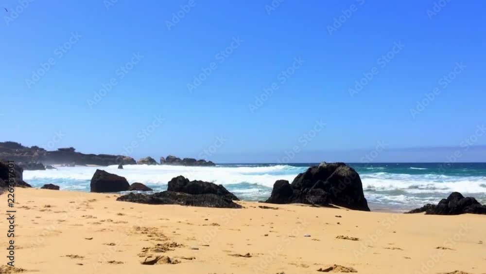 The Pacific Ocean at Garrapata State Beach along California's Central Coast, USA. The Pacific Ocean at Garrapata State Beach along California's Central Coast, USA.