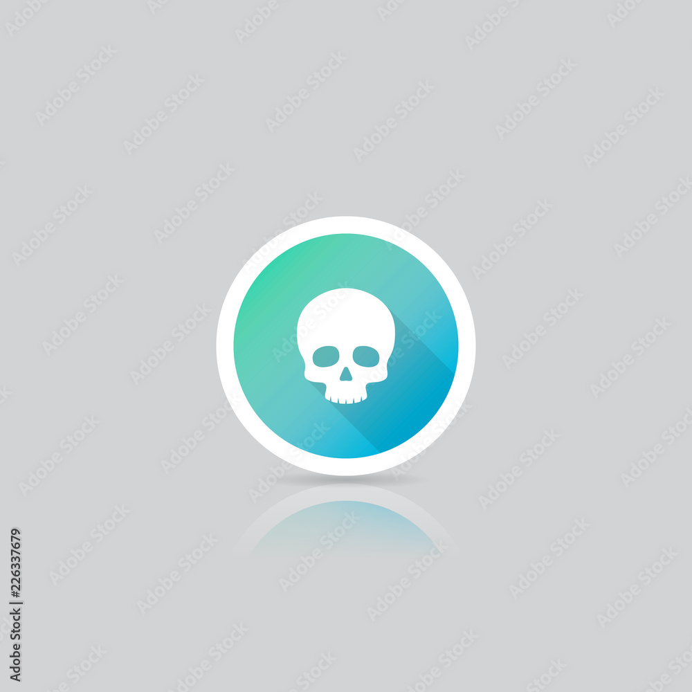 Modern Round Skull Icon