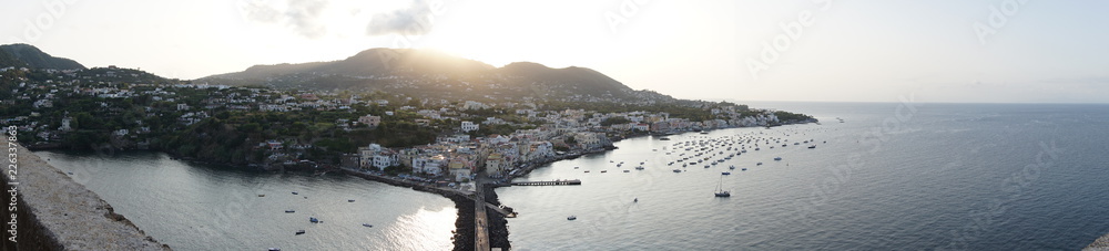Panorama Sonnenuntergang Insel Ischia