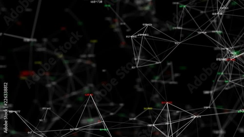 Stock Market Tickers Price Data Animation. photo