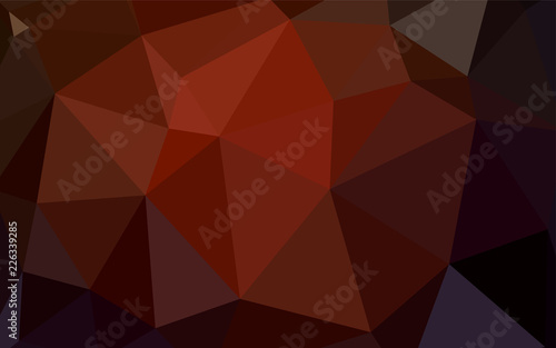 Dark Red vector abstract polygonal pattern.