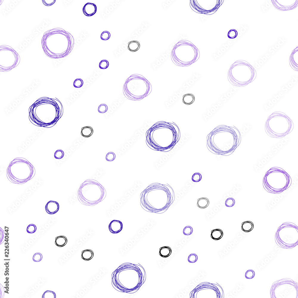 Light Purple, Pink vector seamless layout with circle shapes.