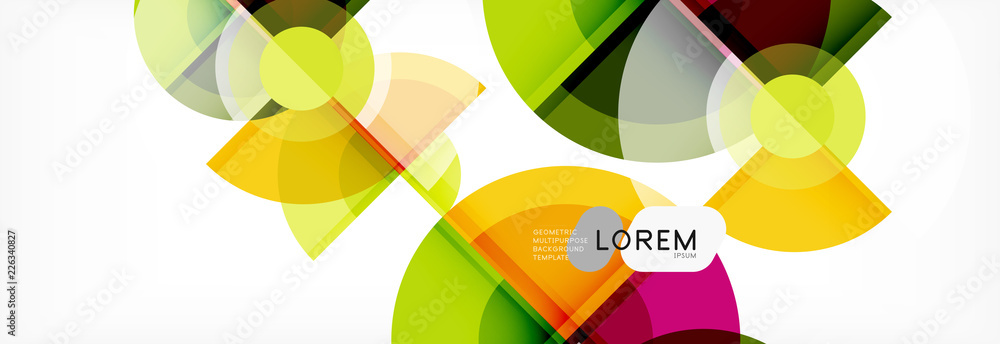 Abstract background - multicolored circles, trendy minimal geometric design Abstract background - multicolored circles, trendy minimal geometric design