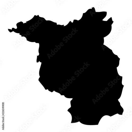 Black map country of Brandenburg