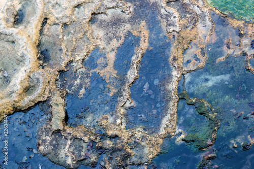 bottom of the source of hydrogen sulfide pool in Karlovy Vary, Czech Republic.