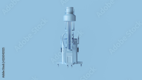 Pale Blue Hospital C Arm X-Ray Scanner 3d illustration 3d rendering 