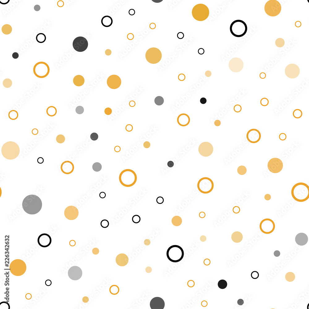 Light Orange vector seamless backdrop with dots.