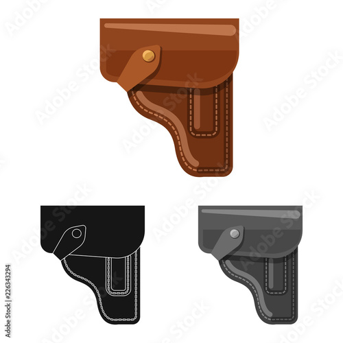 Vector illustration of weapon and gun symbol. Collection of weapon and army stock symbol for web.