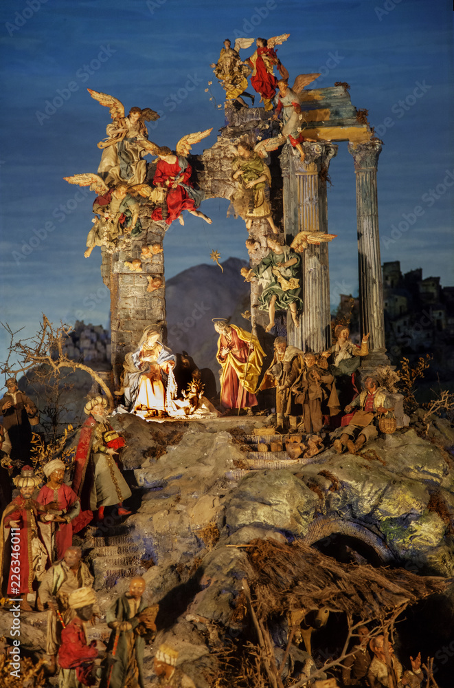Neapolitan nativity scene, detail-Santa Chiara, Naples