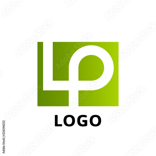 LP company logo vector template.