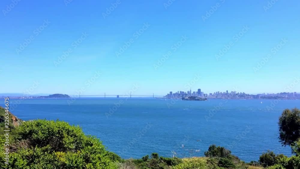 San Francisco skyline with Bay Bridge from the Angel Island San Francisco skyline with Bay Bridge from the Angel Island
