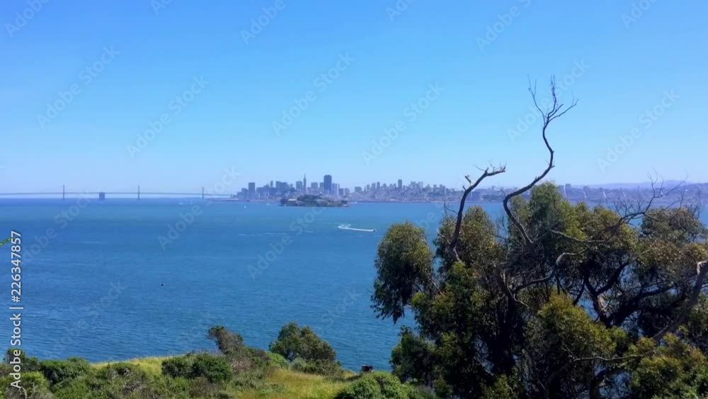 San Francisco skyline with Bay Bridge from the Angel Island San Francisco skyline with Bay Bridge from the Angel Island