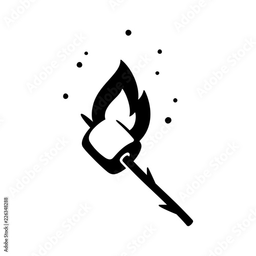 Toasted marshmallow on stick