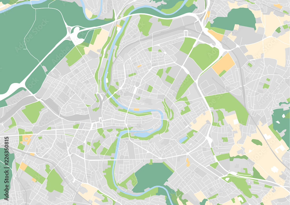 Vektor Stadtplan von Bern