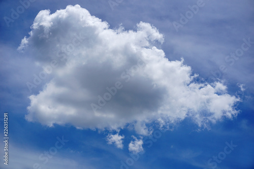 closeup cloud with blue sky