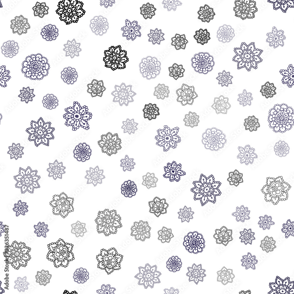 Dark Blue, Red vector seamless layout with bright snowflakes. Dark Blue, Red vector seamless layout with bright snowflakes.