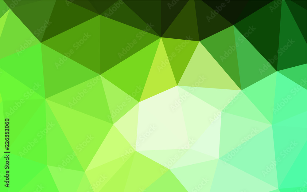 Light Green vector triangle mosaic template. Light Green vector triangle mosaic template.