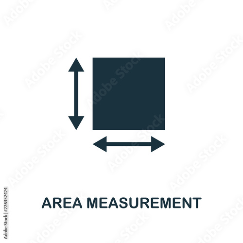 Area Measurement icon. Monochrome style design from measurement icon collection. UI and UX. Pixel perfect area measurement icon. For web design, apps, software, print usage.