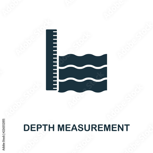 Depth Measurement icon. Monochrome style design from measurement icon collection. UI and UX. Pixel perfect depth measurement icon. For web design, apps, software, print usage.
