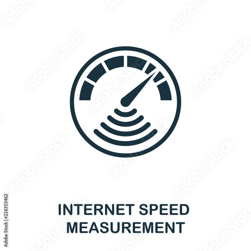 Internet Speed Measurement icon. Monochrome style design from measurement icon collection. UI and UX. Pixel perfect internet speed measurement icon. For web design, apps, software, print usage.