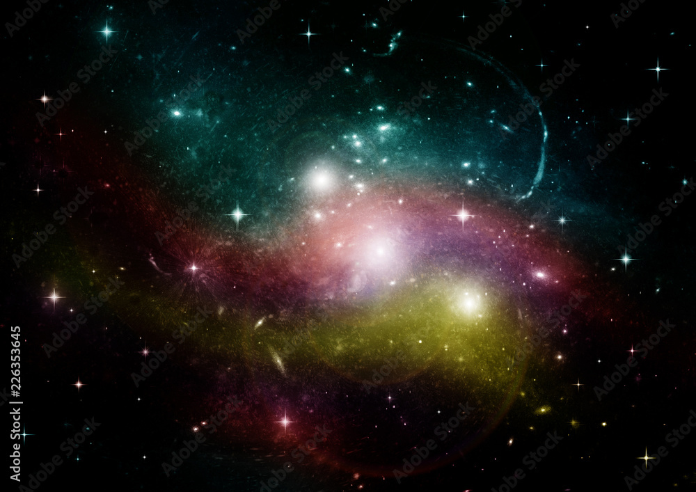 galaxy in a free space galaxy in a free space