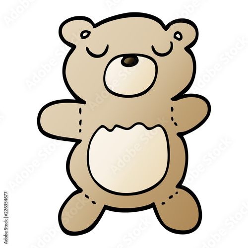 vector gradient illustration cartoon teddy bear