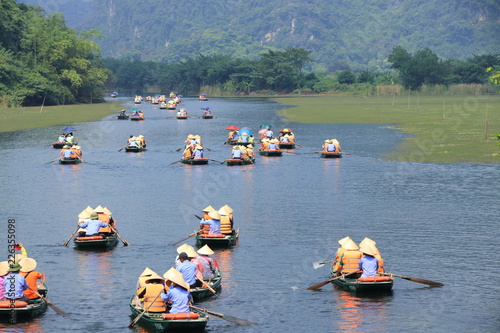 Trang An in Ninh Binh,Vietnam, unesco world heritage site