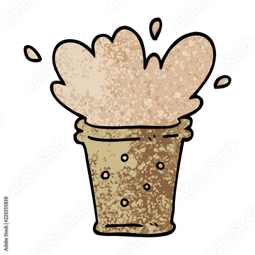 grunge textured illustration cartoon fizzy drink