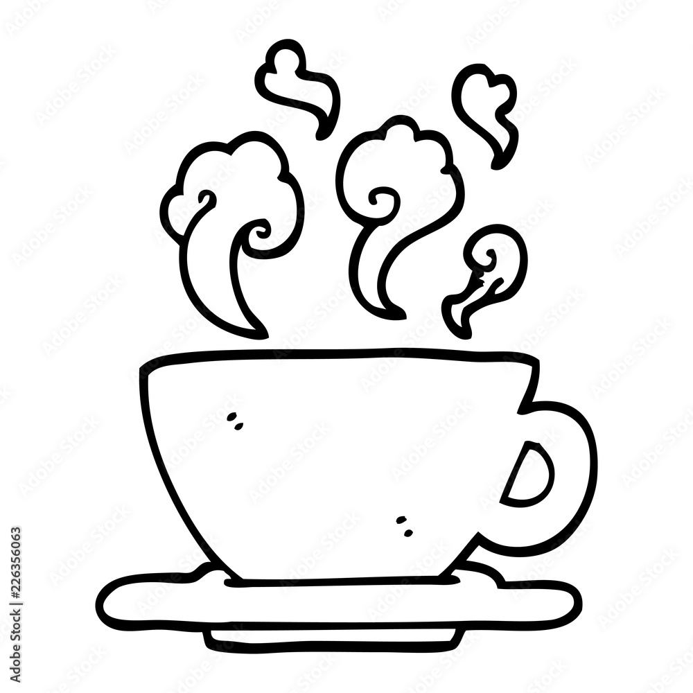 Hot Coffee Clipart Black And White