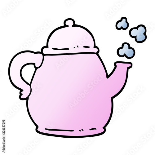 vector gradient illustration cartoon tea po