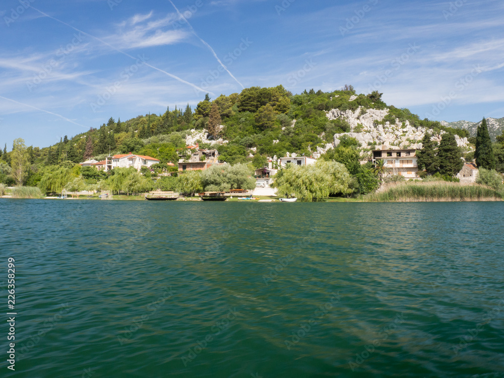 Beautiful Bacina lakes in Dalmatia,Croatia - holiday destination