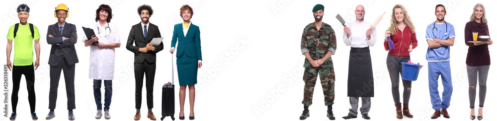 Group of people with different professions Group of people with different professions