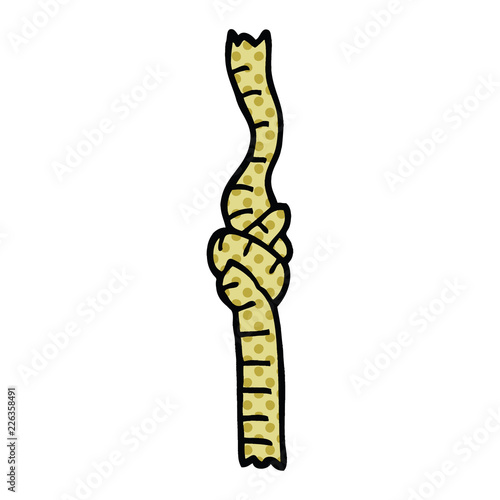 comic book style cartoon knotted rope